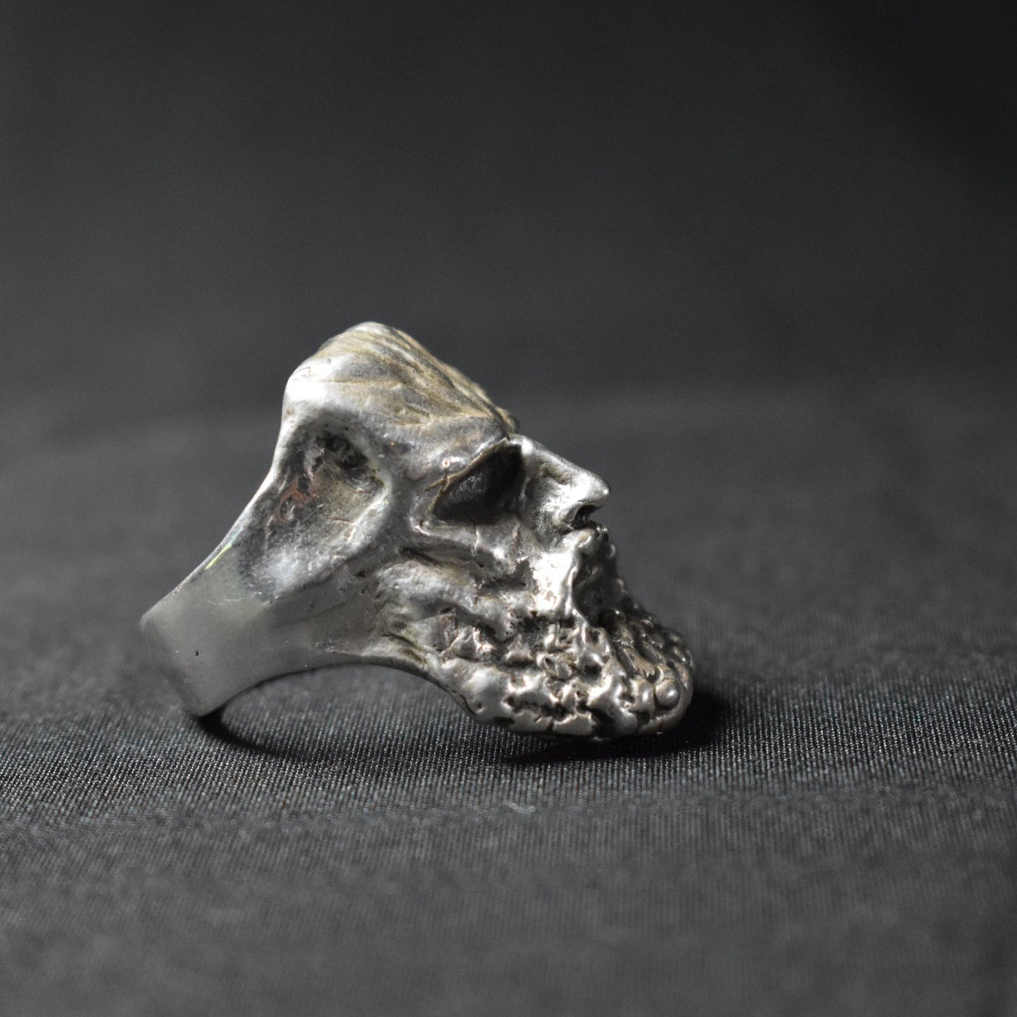 Bague en argent visage dieu celte toutatis artisanale philoculus