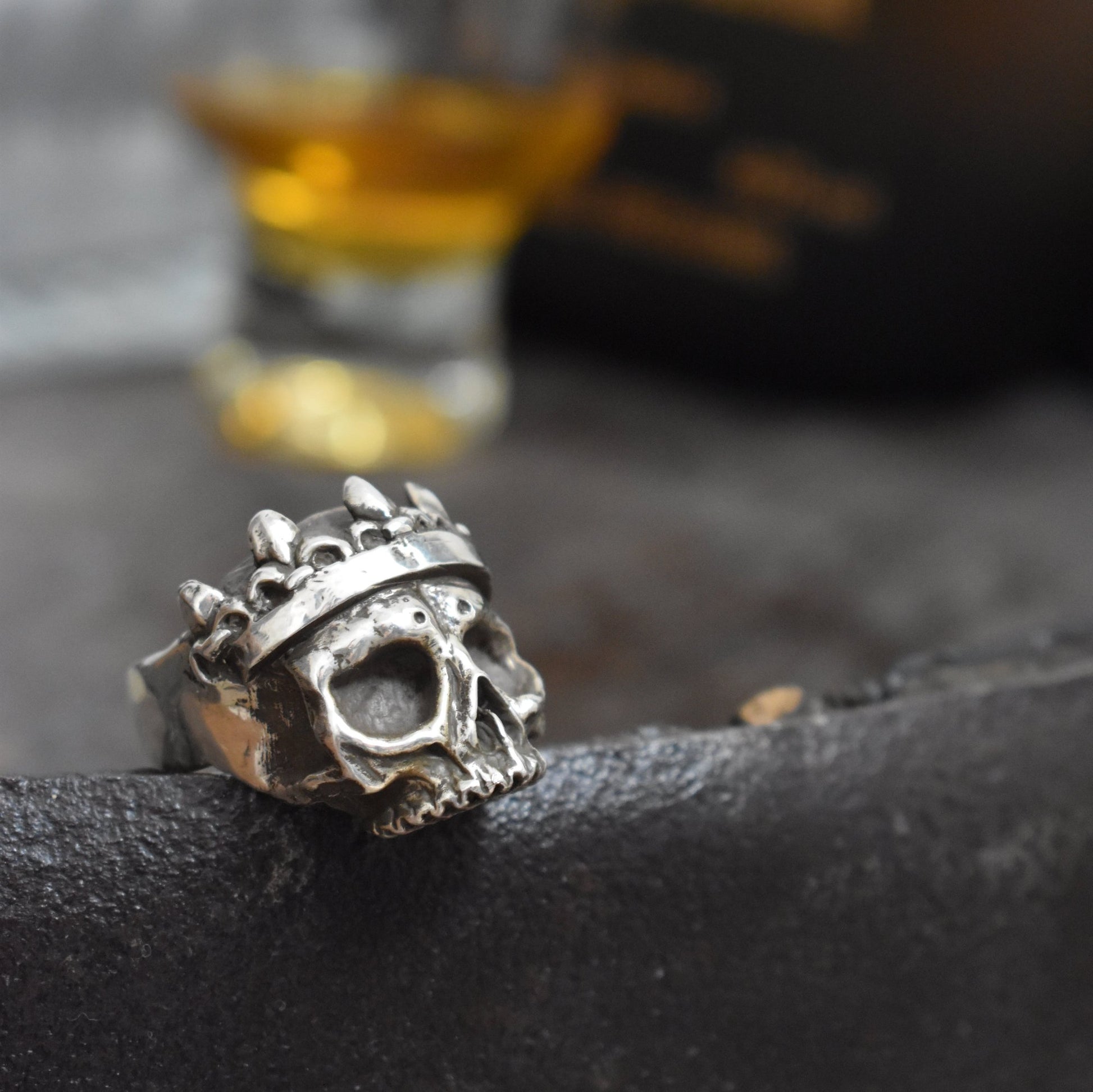 Bague en argent memento mori artisanale france philoculus