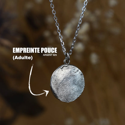 Pendentif empreinte digitale argent kit philoculus artisanal