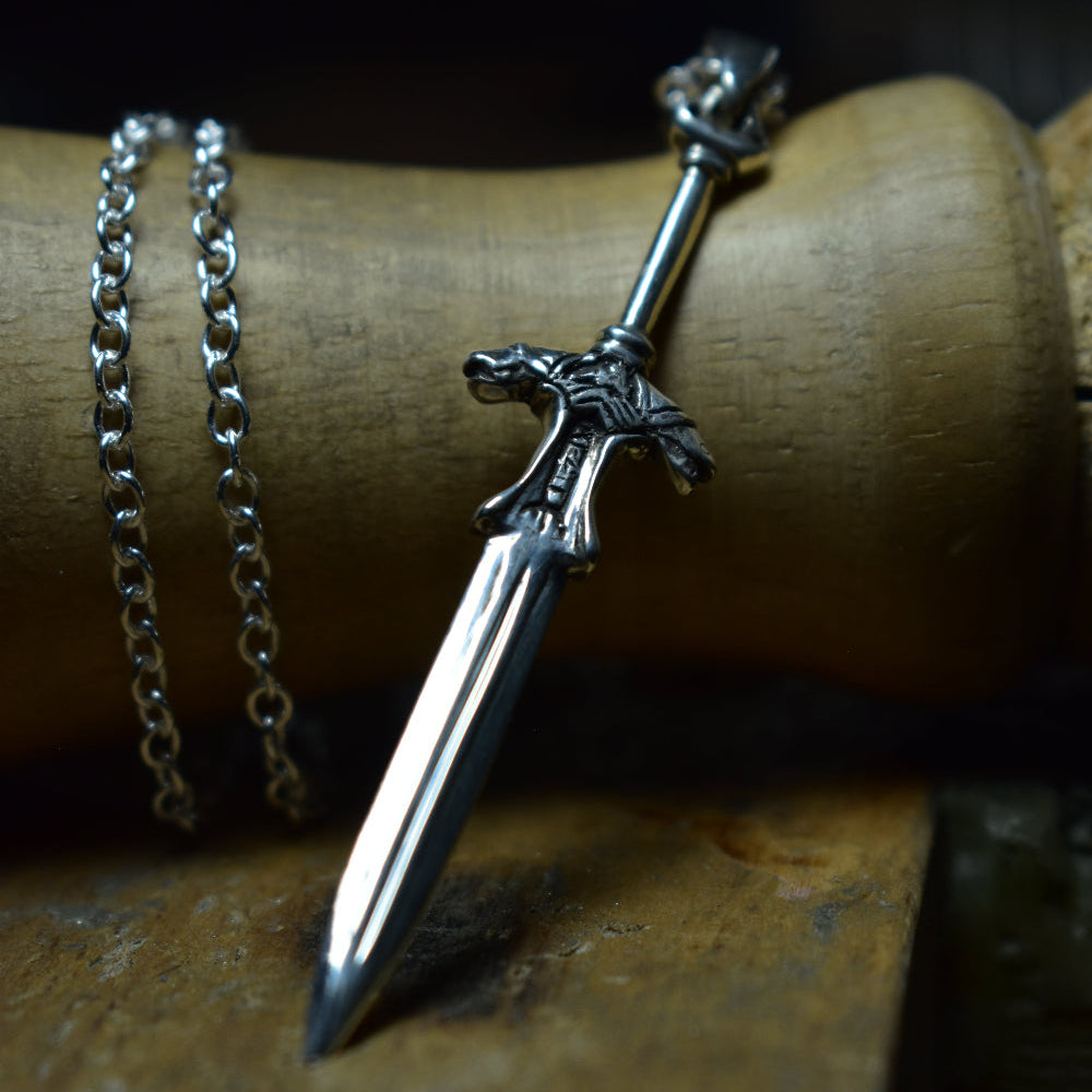 Epée Conan le Barbare Argent Artisanale pendentif philoculus
