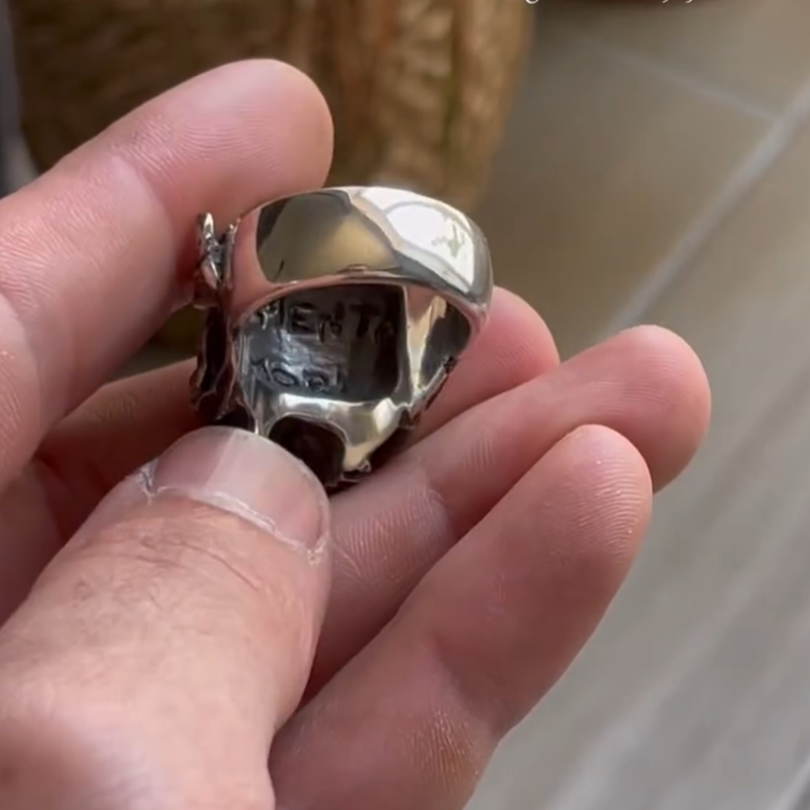 Bague en argent memento mori artisanale france philoculus