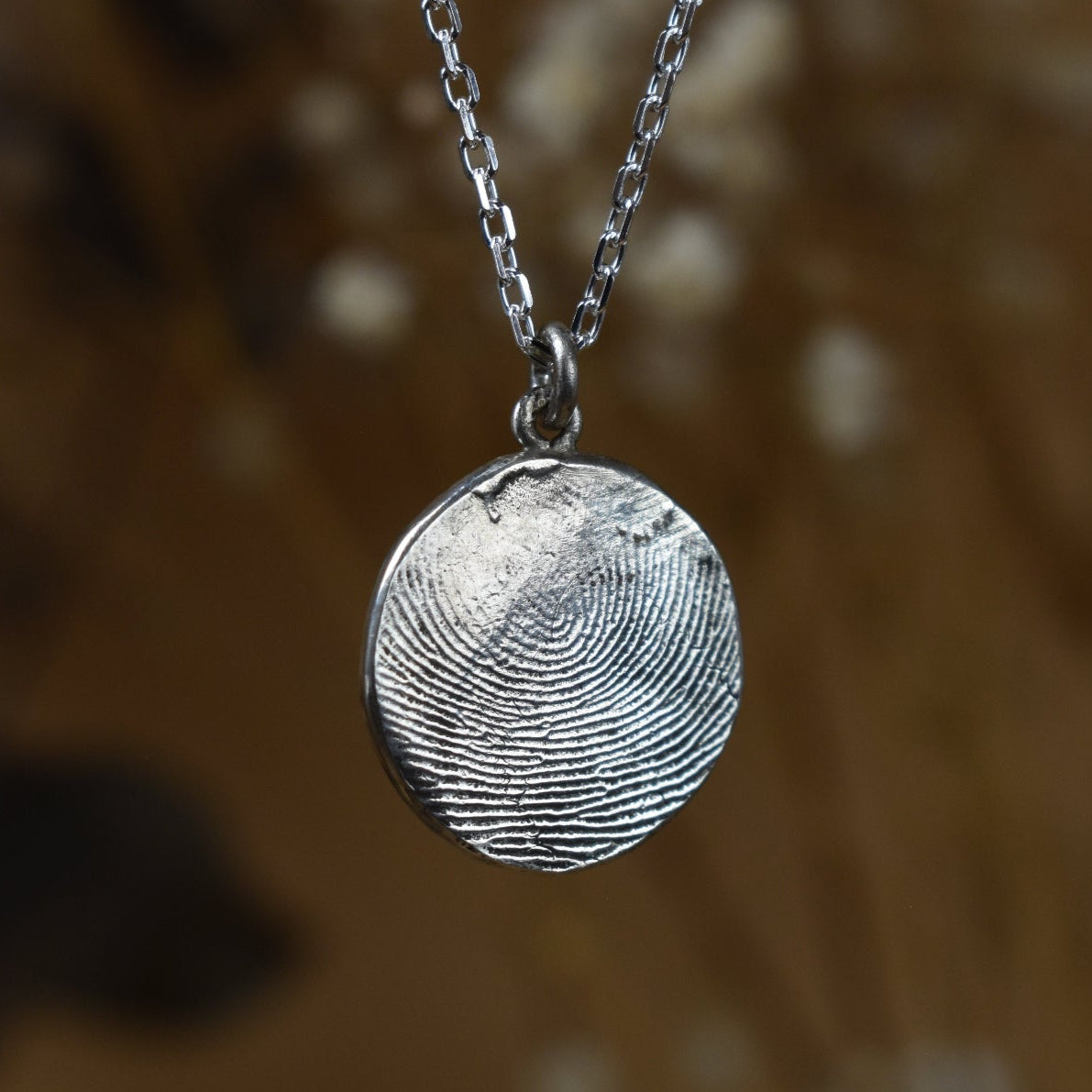 Pendentif Empreinte artisanal rond philoculus argent kit